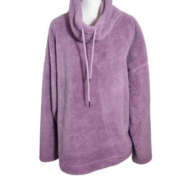 Champion Purple Fuzzy Funnel Neck Pullover Size XL Purple Pullover - Picture 1 of 8